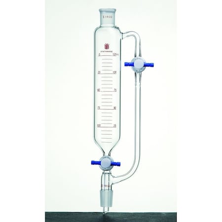 Synthware FUNNEL, PRESSURE EQ, TEFLON STOPCOCK, 1000mL, 24/40, 4mm. F67241L
